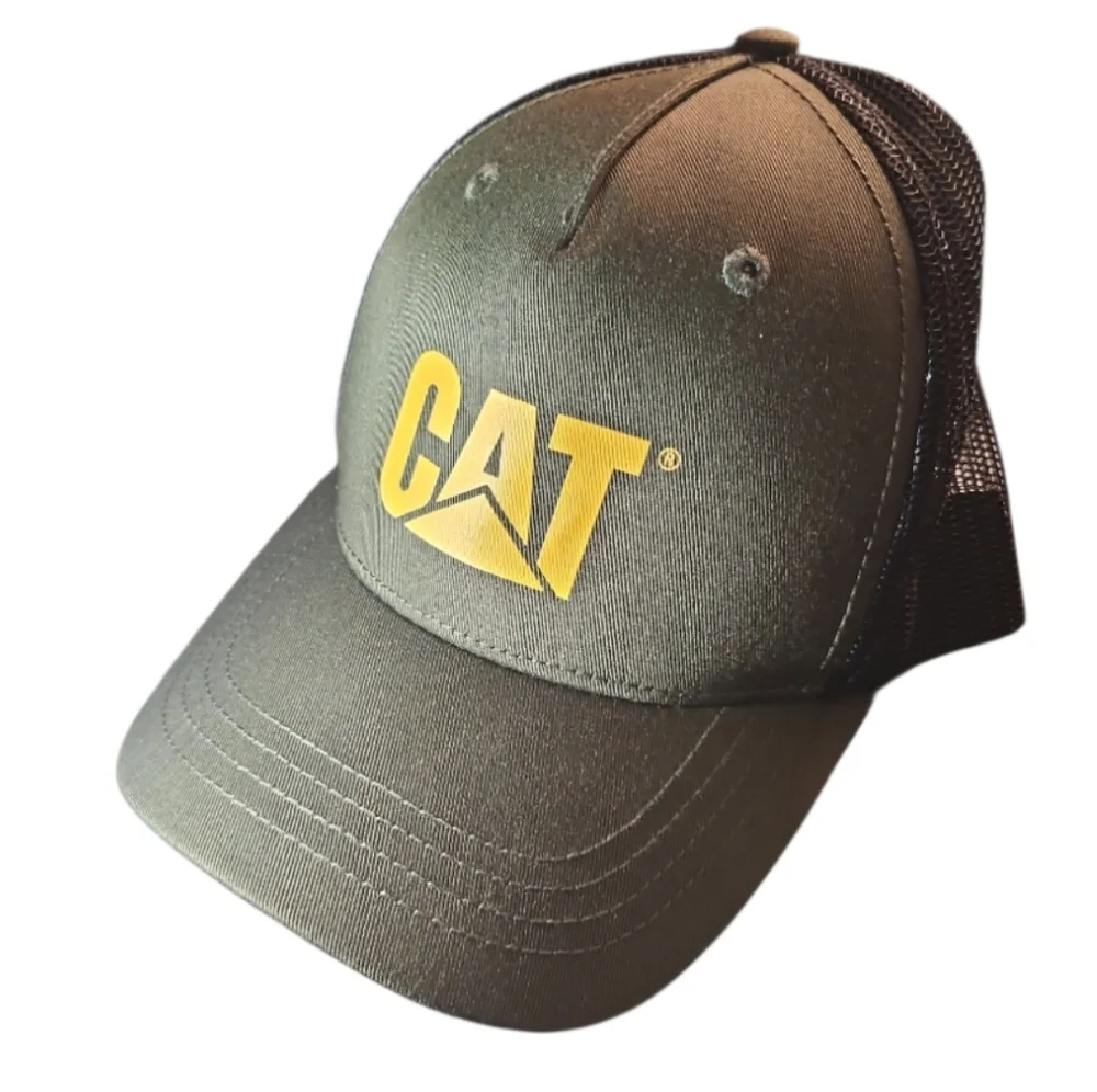 Caterpillar CAT Equipment -Brown - Rubber Patch - Snapback Hat/Cap